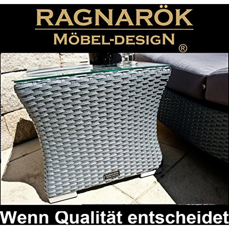Ragnarök Möbel-Design Gartenliege Sonnenliegen Set, 3-teilig, Kopfteil in 5 Stufen verstellbar, Auflage ca. 16 cm dick – Bild 5