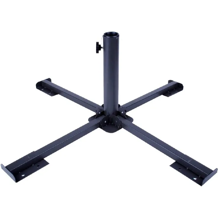 Aktive 53991 Klappbarer Metallständer, 86 x 86 x 34 cm, Rohrdurchmesser 38 und 48 mm, Schwarz