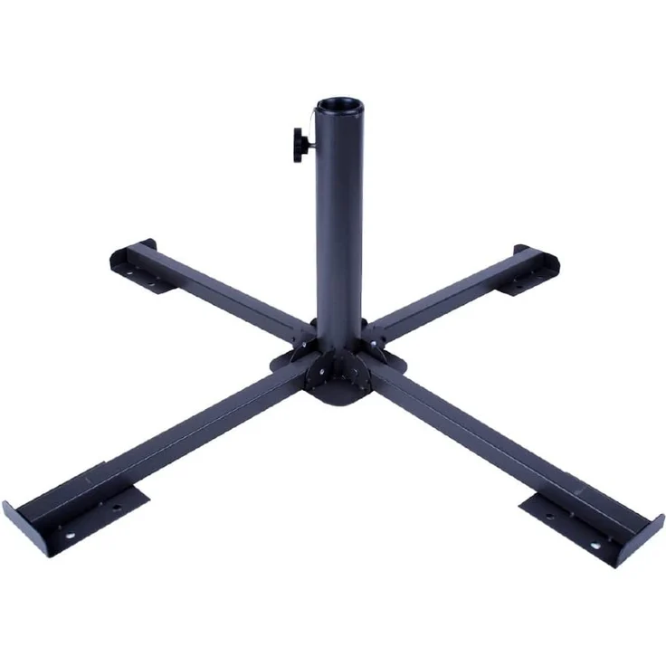 Aktive 53991 Klappbarer Metallständer, 86 x 86 x 34 cm, Rohrdurchmesser 38 und 48 mm, Schwarz – Bild 1