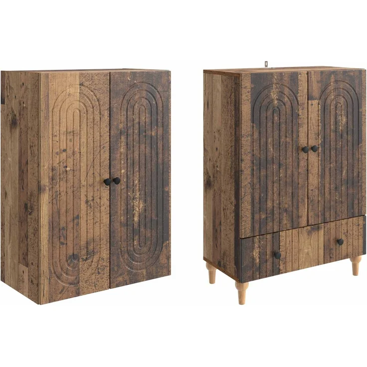 vidaXL Schrankset 2 pcs 66 x 34,5 x 95 cm Holzwerkstoff 3416437 – Bild 3