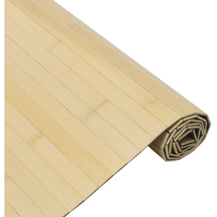 vidaXL Teppich Rechteckig Hell Natur 60x300 cm Bambus 376723 – Bild 4