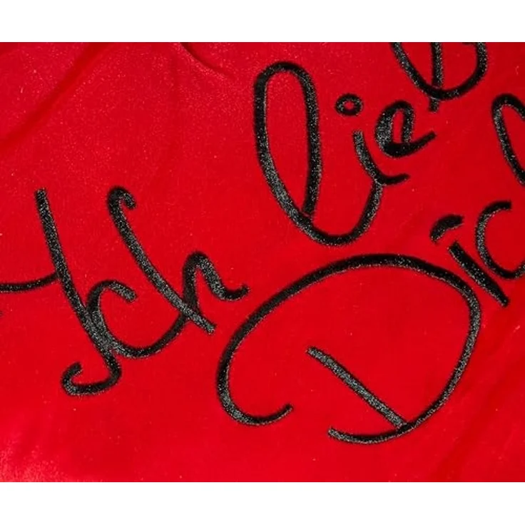 Out of the Blue Zierkissen OOTB Rotes Plüschherz, Ich liebe Dich, ca. 35 cm S/L – Bild 3