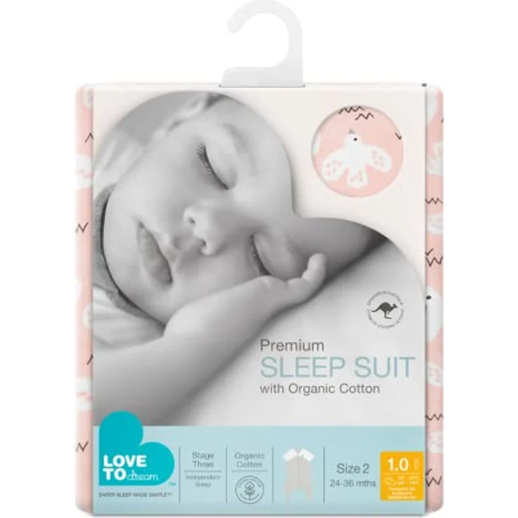 Love To Dream Schlafsack mit Füßen, 24-36 Monate, idealer Stoff für milde Temperaturen (18-24°C), statt Bettdecke, Schlafanzug Baby Winter, Babyschlafsack, Rosa – Bild 11