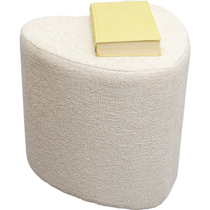 KARE Design Hocker Lovely, Creme, Sitzhocker, Ablage, Herzform, Wohnzimmer, Flur, 36 x 34 x 35 cm (H/B/T) – Bild 5