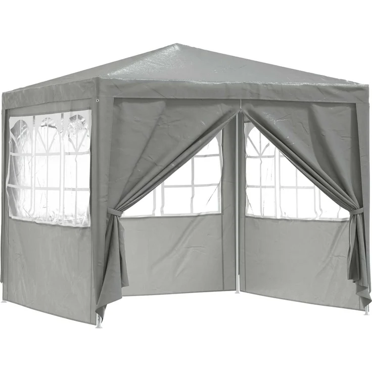 vidaXL Party-Zelt Hellgrau 250 x 250 x 240 cm PE und Stahl 42032997 – Bild 2