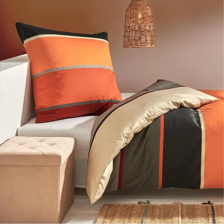 TRAUMSCHLAF Bettwäsche Orlando, Mako Satin, 3 teilig, hochwertige Satin Bettwäsche – Bild 2