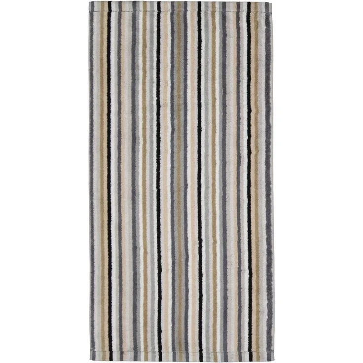 CAWÖ Handtuch - C Life Style Stripes, Walkfrottier Beige 50x100cm – Bild 1
