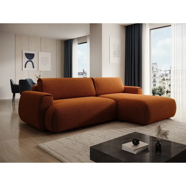 Vente-unique - MONELIA Sofa Stoff Rot - B 167 cm x H 81 cm x L 270 cm