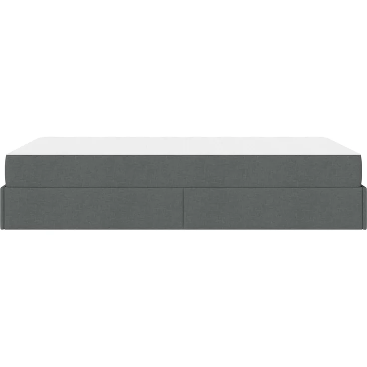 vidaXL Bettgestell mit Matratze mit Matratze 2 pcs Dunkelgrau Stoff 3399474 – Bild 6