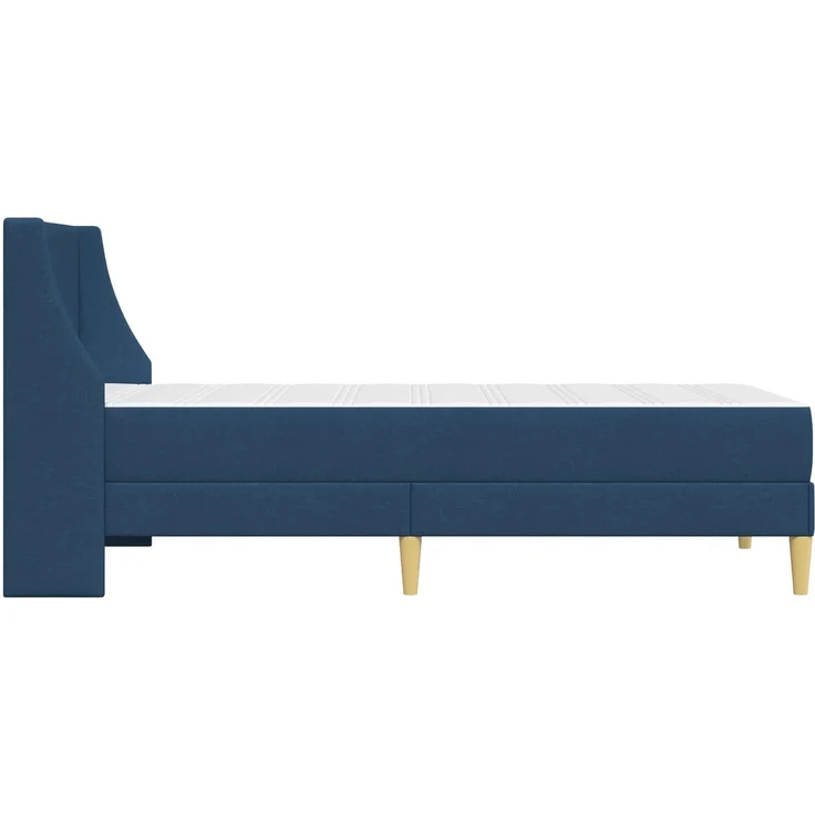 vidaXL Bettgestell mit Matratze Blau 100 x 200 cm Polyester 3414723 – Bild 7