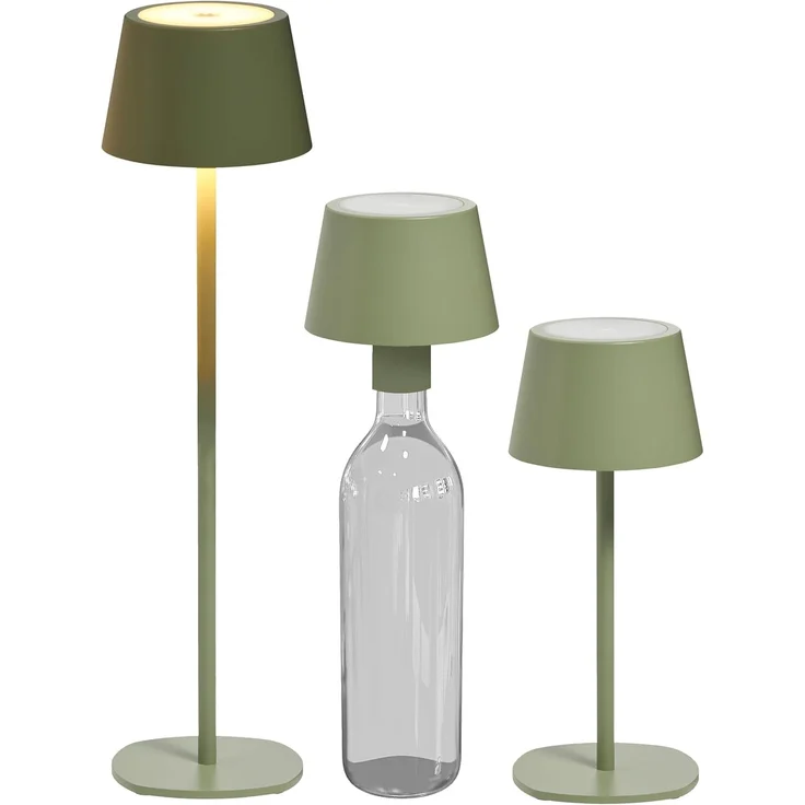 Northpoint LED Tischleuchte LED Akku Tischlampe Flaschenleuchte 3in1 45cm warmweiß – Bild 1