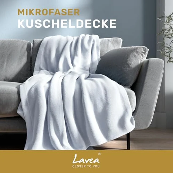 Wohndecke Kuscheldecke, Fleecedecke, Wolldecke flauschig und weich, Lavea, Sofadecke, Atmungsaktiv & Hautfreundlich, Decke – Bild 2
