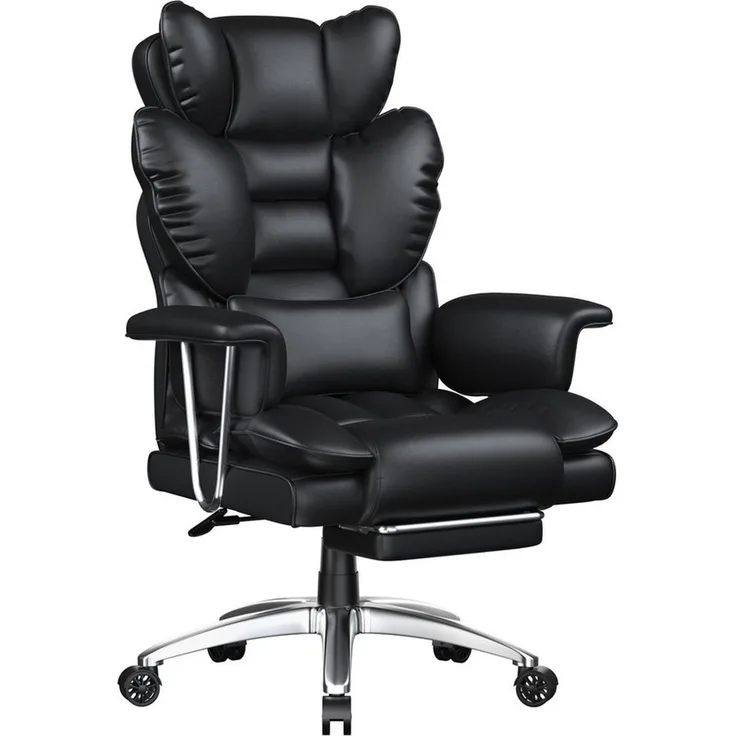 ZAISZE Bürostuhl Ergonomischer Bürostuhl mit Ruhefunktion, 136° Neigung (Spar-Set), Arretierbare Rückenlehne, klappbare Fußstütze, Belastbarkeit: 150 kg