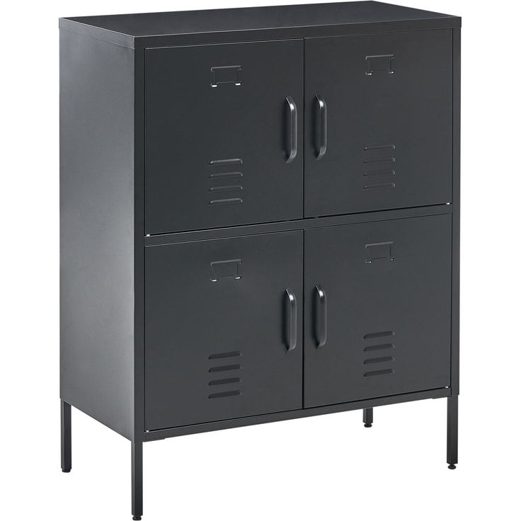 Büroschrank HOLBECK Metall Schwarz