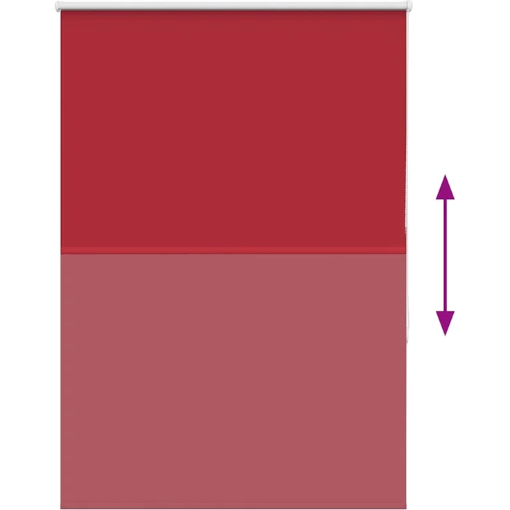 vidaXL Verdunkelungsrollo Rot 110x130cm Stoffbreite 105,7cm Polyester 4011754 – Bild 4