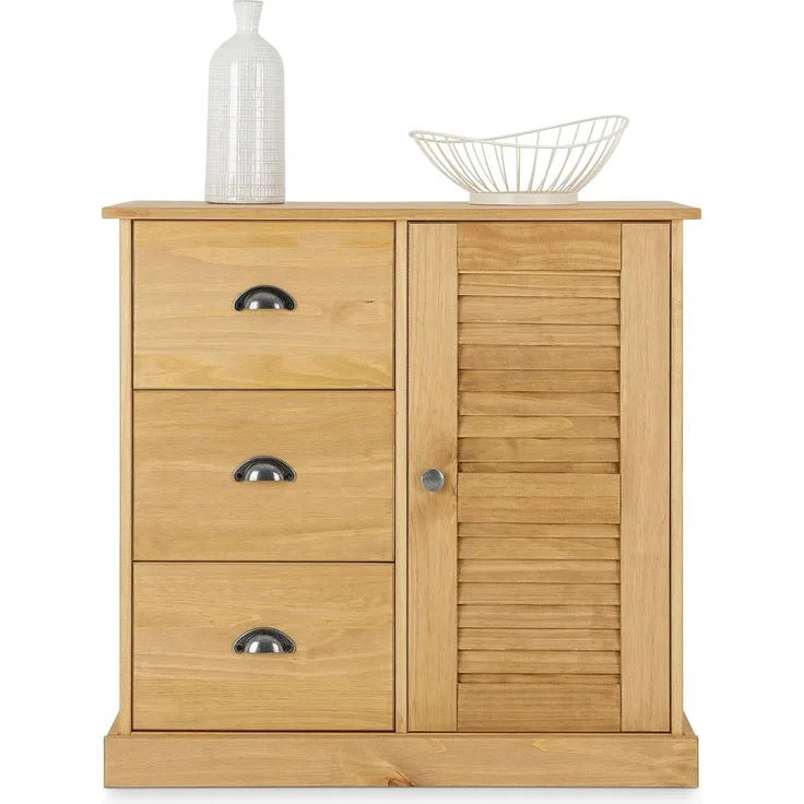 IDIMEX Kommode VENETA, Kommode aus Kiefernholz mit Muschelgriffen gebeizt & gewachst