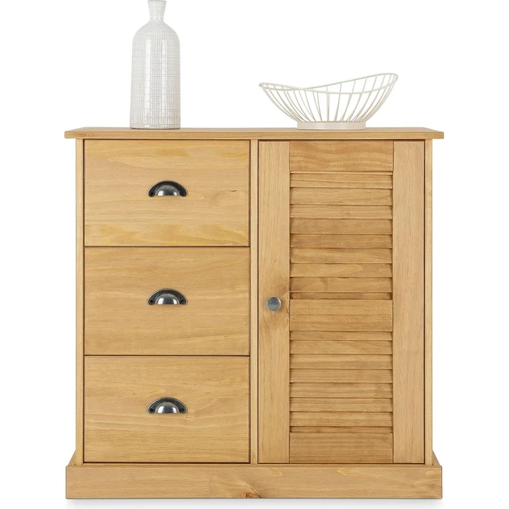 IDIMEX Kommode VENETA, Kommode aus Kiefernholz mit Muschelgriffen gebeizt & gewachst – Bild 1