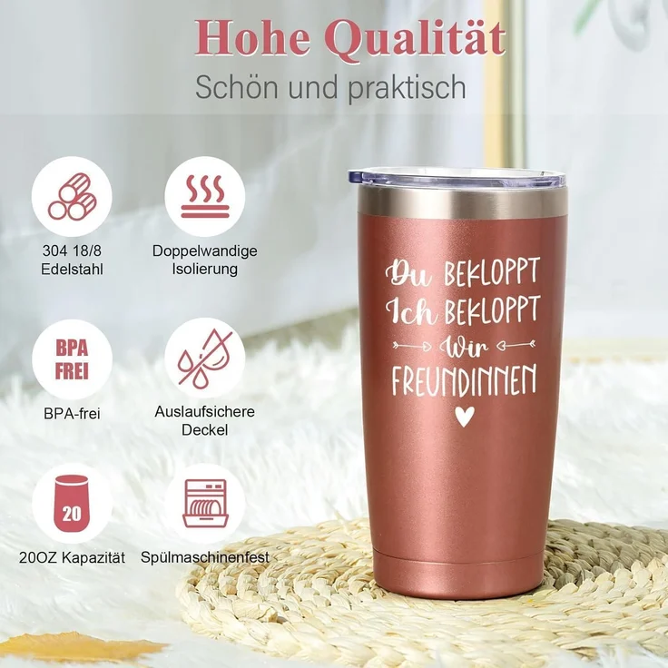 Livole Beste Freundin Weihnachten Geschenkideen Tasse 600ml – Bild 3