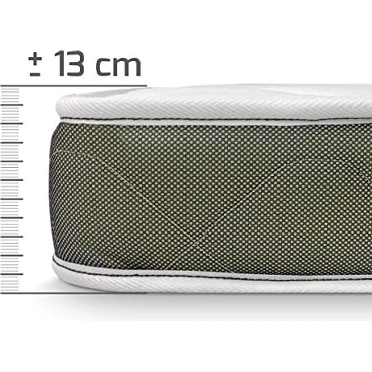DUÉRMETE ONLINE Mehrschichtige Matratze Fresh wendbar (Winter-Sommer), milbendicht, antibakteriell und HI, Höhe 13 cm, 135x180 cm – Bild 10