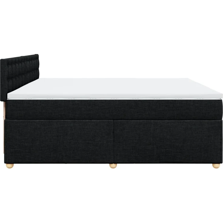 vidaXL Boxspringbett mit Matratze Schwarz 200x200 cm Stoff 3289103 – Bild 7
