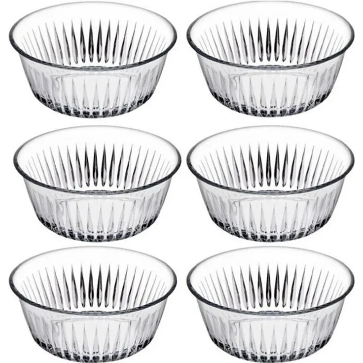 Pasabahce 6er Frezya Schale 330cc Snackschale aus Glas Lebensmittelbehälter