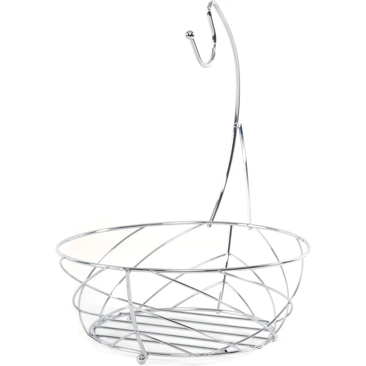 DESIGN DELIGHTS Obstschale METALL OBSTKORB "FRESH", Ø 25 cm, mit Bananenhaken, Früchtekorb, Metall – Bild 2