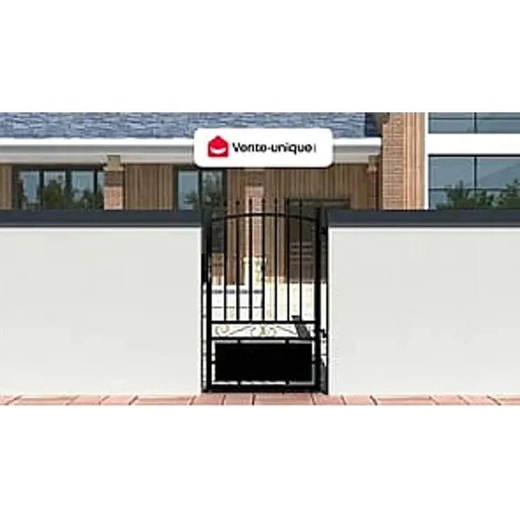 Vente-unique - NERBIS Pedestrian gate Metall Schwarz - B 5 cm x H 160 cm x L 100 cm – Bild 2