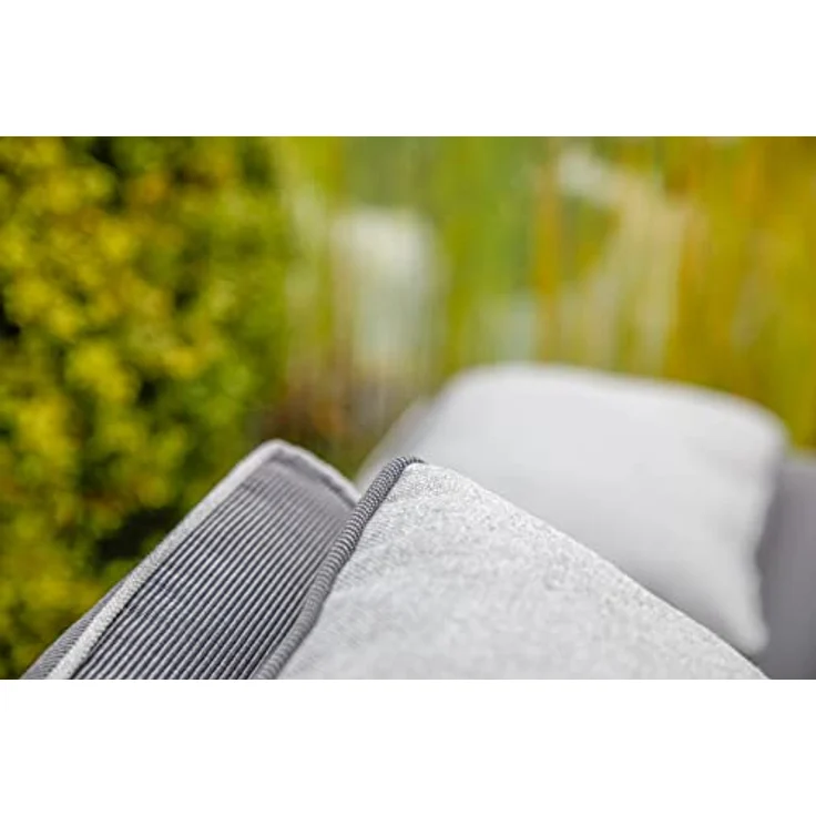 greemotion Doppelliege Bora, 2-Sitzer mit verstellbaren Rückenlehnen und Mittelablage aus Teakholz, Anthrazit/Grau – Bild 8