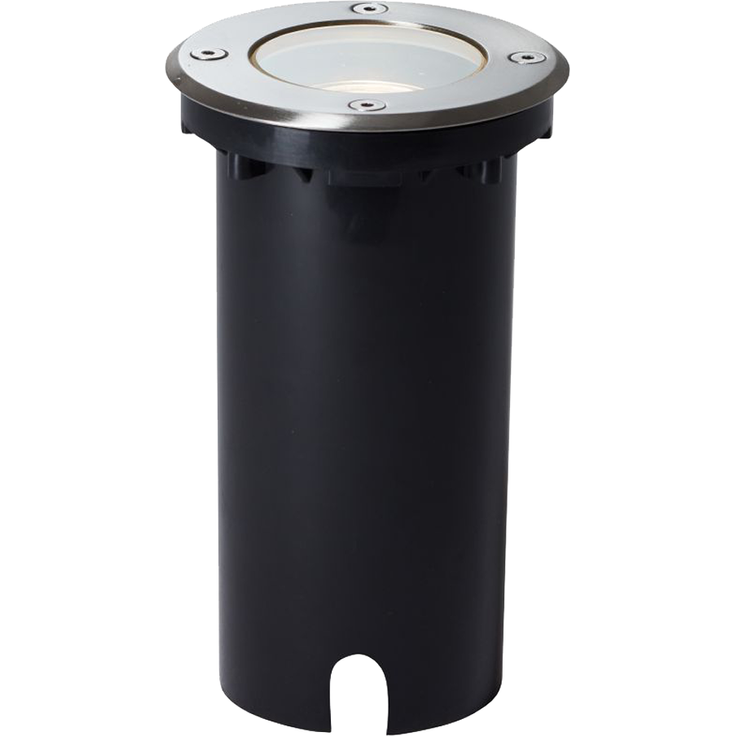 Brilliant Itch Bodenleuchte Außen IP67 - Bodeneinbauleuchte Edelstahl 11 cm für Garten & Einfahrt - GU10 - LED geeignet - Leuchtmittel nicht enthalten - Ø11 cm x 17,5 cm