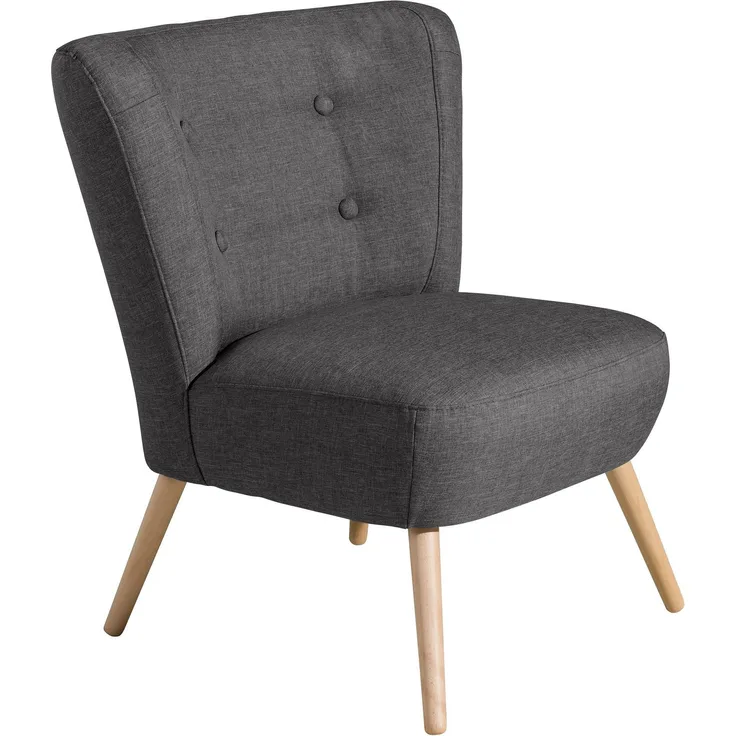 Sessel Kassi Bezug Flachgewebe Buche natur / anthrazit 22348