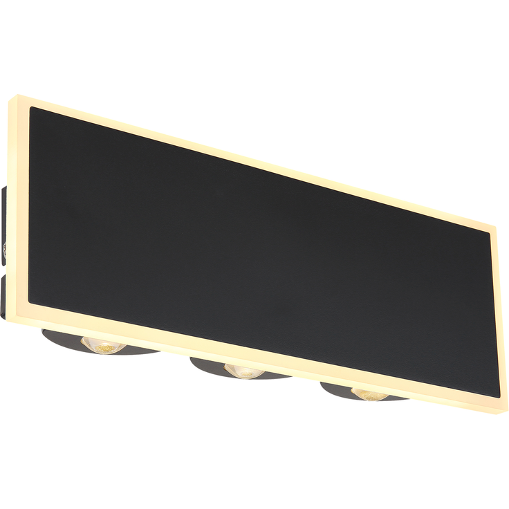 SAIDY Wandleuchte, 1-flg. 12 W, 850lm, 3000K, 230V Metall in Mattschwarz, Inkl. LED
