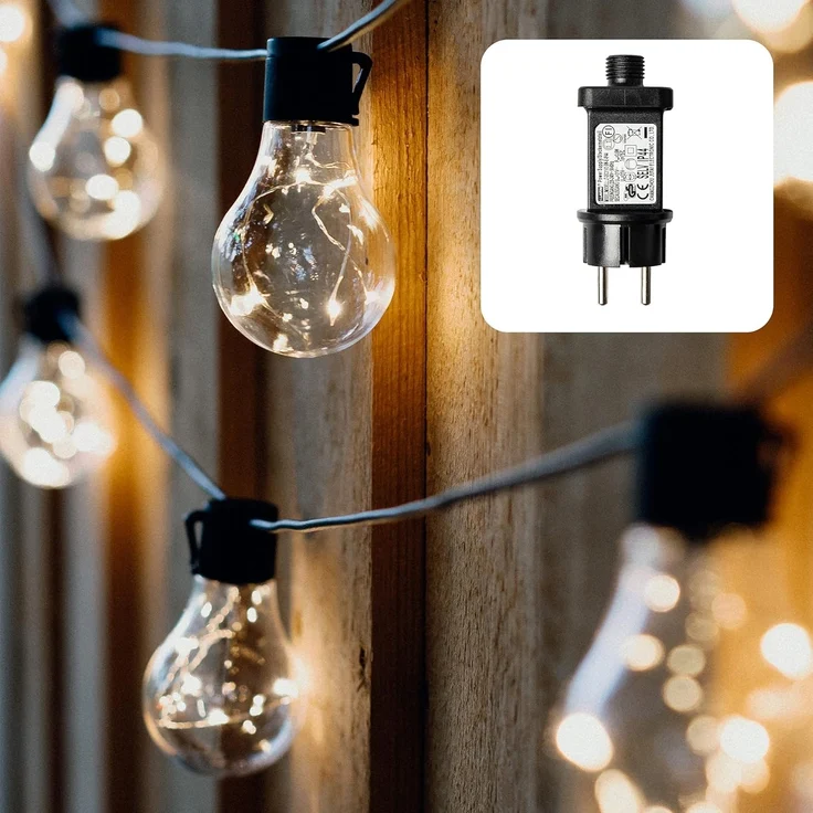 hellum LED Party Lichterkette außen, Lichterkette Glühbirnen warmweiß mit 10 Lampen, beleuchtete Länge 4,5m, 59 lm Partybeleuchtung Zimmer Garten Balkon Party Innen und Außen 577884 – Bild 1