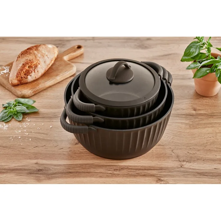 RESTO Kitchenware Bratentopf Ascella, Schmortopf antihaftbeschichtet und spülmaschinenfest, Aluminiumguss (2-tlg), Geeignet für alle Herdarten, auch Induktion, im Geschenkkarton