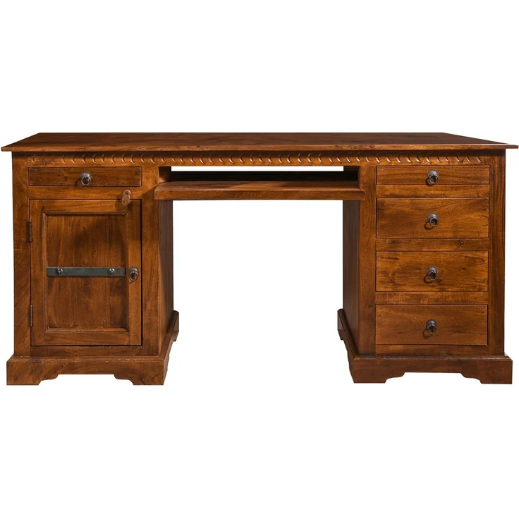 Schreibtisch Akazie 158x54x76 honig lackiert OXFORD #0522 – Bild 1