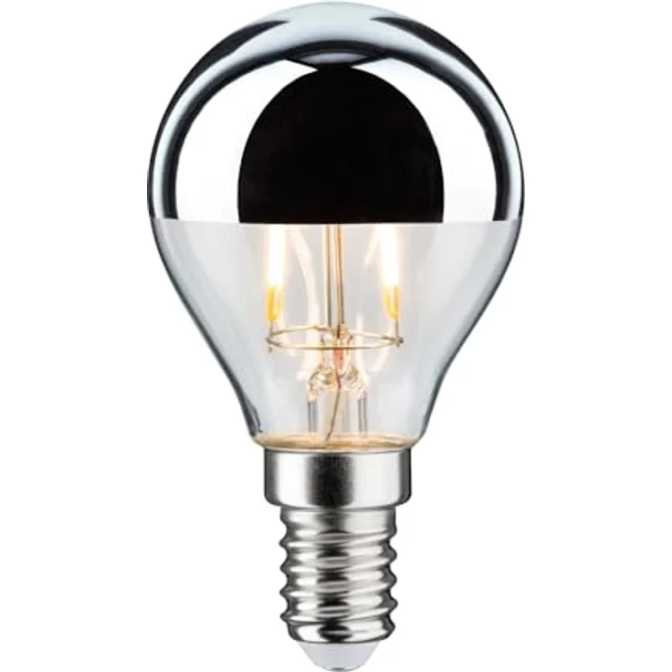 Paulmann LED-Lampe E14 827 Tropfen Kopfspiegel silber, 2,6W, 2700K – Bild 1