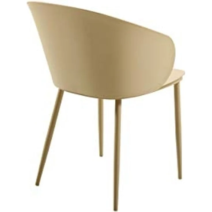 Homemania Stuhl Dalis, 2 Stück, Farbe Khaki aus Polypropylen und Metall für Büro, Wohnzimmer, Esszimmer, Küche, Schlafzimmer, Letto-Tavolo, L55xP56xA80,5 cm – Bild 6