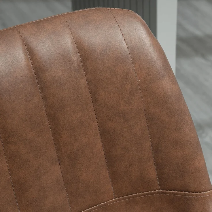 2er Set Barhocker Höhenverstellbare Tresenhocker Kunstleder Bistrohocker mit Fußring Stahl Braun für Küche & Bar--Braun--43x49.5x111cm--YOUDENOVA – Bild 7