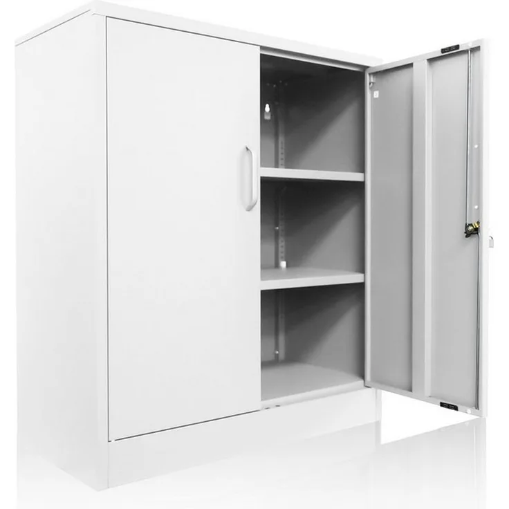 ONDIS24 Aktenschrank Mehrzweckschrank Stahlschrank - Büroschrank Metallschrank abschließbar mit justierbaren Einlegeböden, 50Kg Pro Einlage