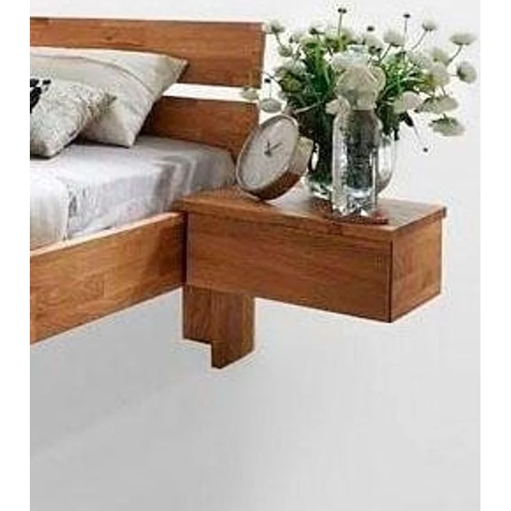 Home affaire Nachtkonsole Tommy (Set, 2 Nachtkonsolen), 2er Set, aus massivem Wildeichenholz, für eine Ergänzung zum Bett – Bild 2