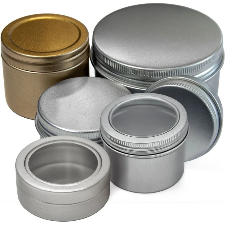 maDDma Dose 6 Dose aus Aluminium rund mit Deckel Metalldosen Behälter (6er Pack, 6 St), rund – Bild 4