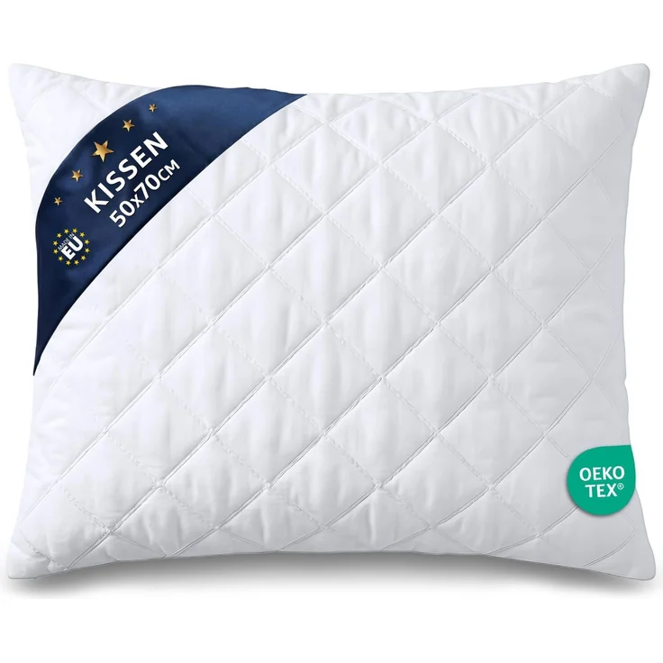 Amazinggirl Kopfkissen 50x70 cm - Kissen Allergiker Schlafkissen Polster Pillow Made in EU und Pillows for Sleeping 70x50 Bett Kissens für Schlafen Oeko-Tex Weiß