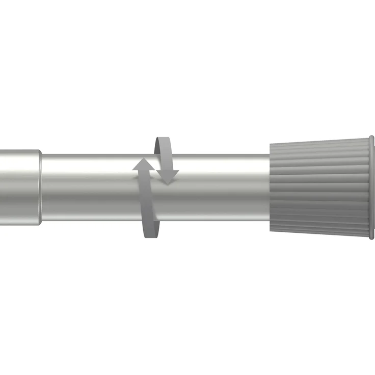 SPANNSTANGE/DUSCHVORHANGSTANGE Serrofix 125-220 cm, 26/23 mm Ø Silbergrau – Bild 3