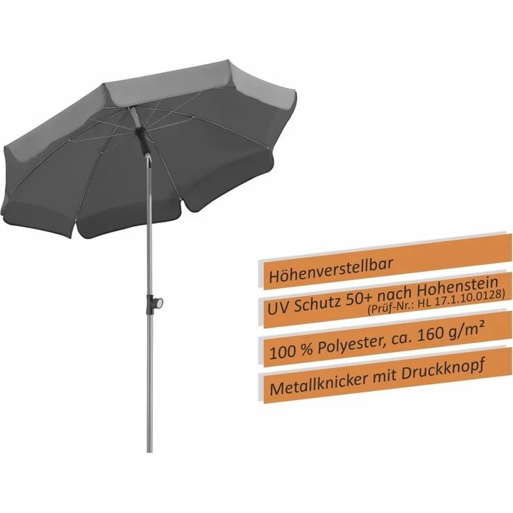 Schneider Sonnenschirm Locarno anthrazit Ø 150 cm – Bild 2