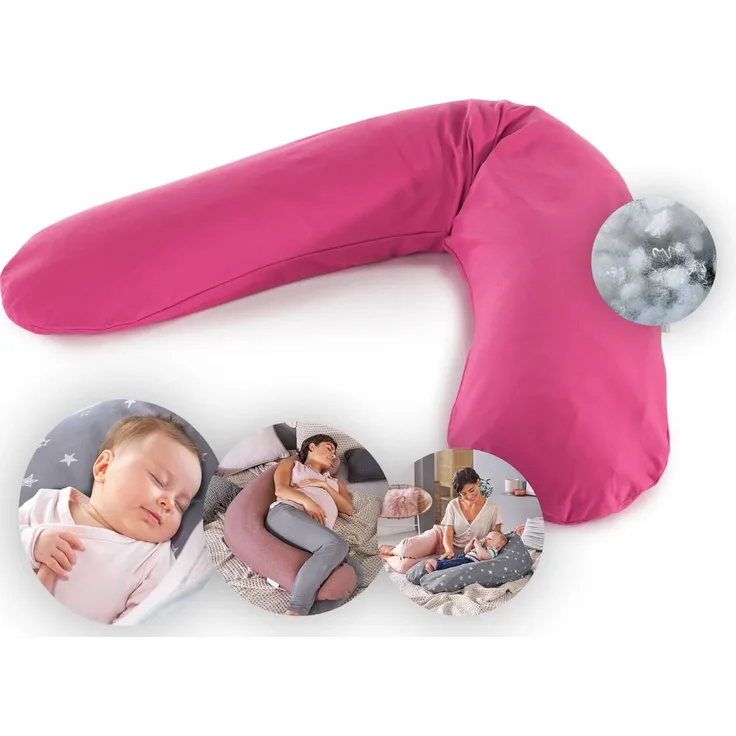 Theraline 'Fuchsia' Das Original Stillkissen mit Polyester-Hohlfaser