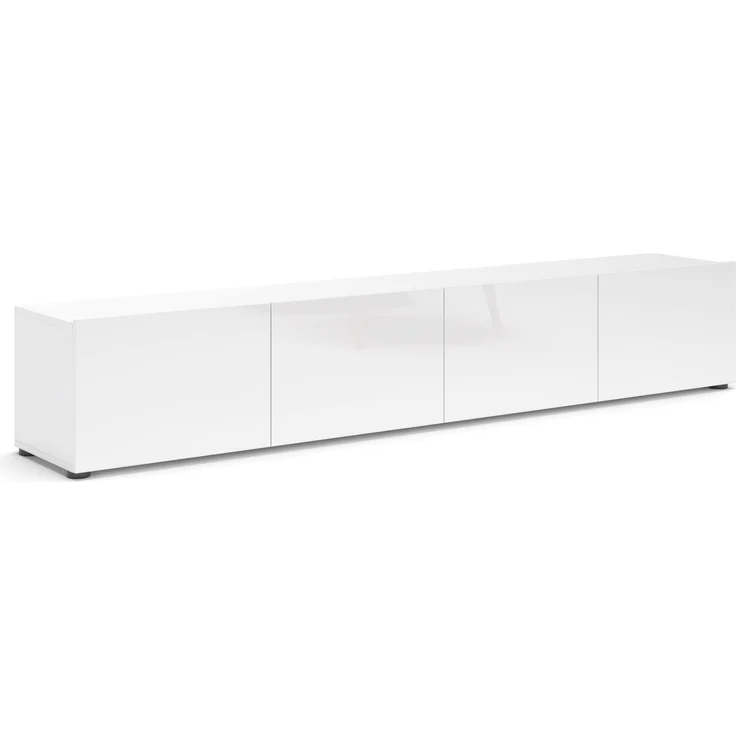 Lowboard >Mister< in weiss, Lack Hochglanz - 225x40x38cm (BxHxT) – Bild 1
