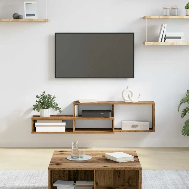 Wand-TV Stand, TV-Regal 120x25x28,5cm Holzwerkstoff