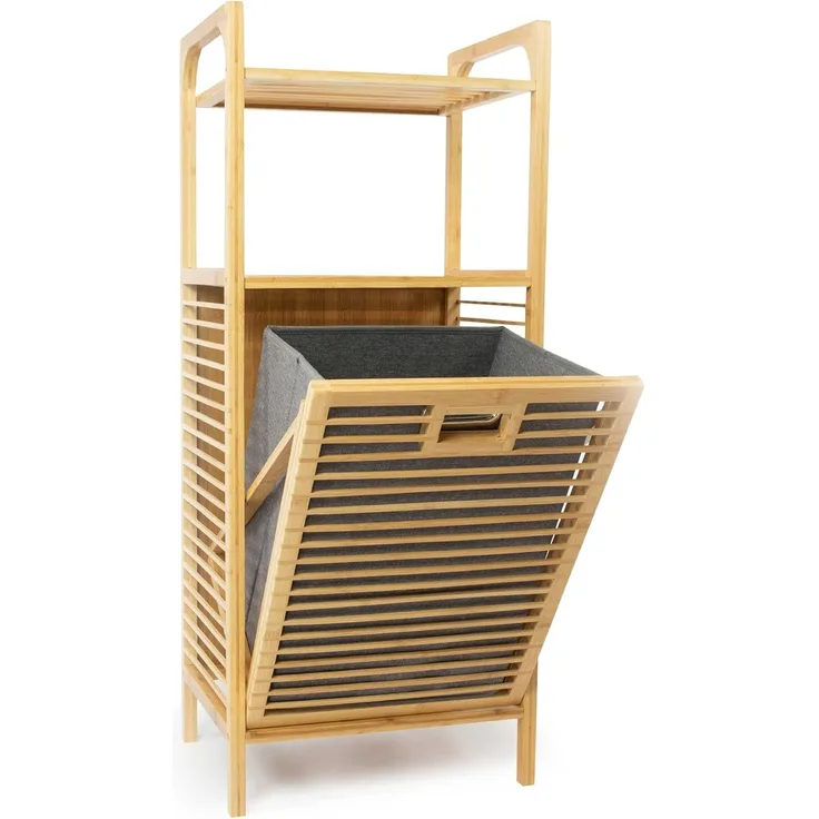 osoltus Badregal Wäschekorb natur Wäschesammler Wäschebox EDGE