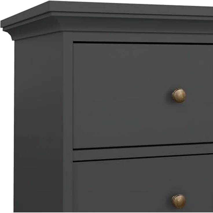 Dmora Kommode mit Vier Schubladen, Farbe Grau, 96,2 x 86,9 x 48,5 cm – Bild 4
