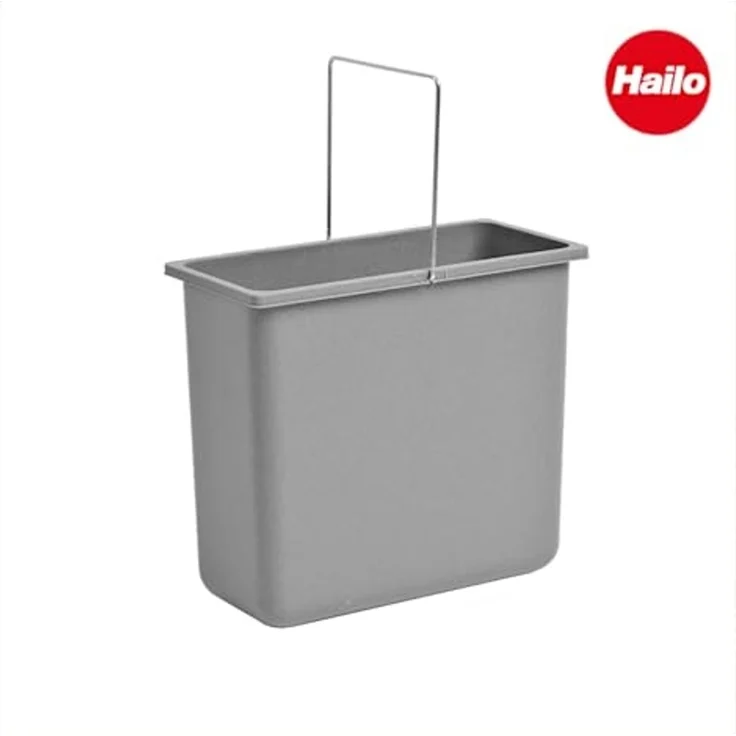 Hailo Einbaumülleimer Hailo Deckel 1069619 für 12 Liter Inneneimer hellgrau Allegro 3612-50 – Bild 3