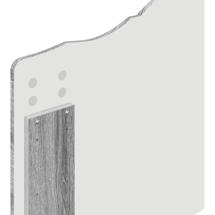 vidaXL Bettrahmen Graues Sonoma 90 x 200 cm Massives Kiefernholz 3413358 – Bild 10